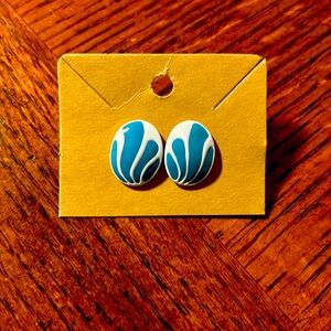 Oval Turquoise colour Earrings